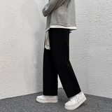 2023春夏装薄款男士休闲裤潮牌编织绳裤子大码宽松拖地裤K30-P35，男装休闲裤，星座712-1