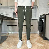 夏季新款百搭小脚休闲裤男士薄款网红裤子九分裤712-1-A172-P48，男装休闲裤，星座712-1