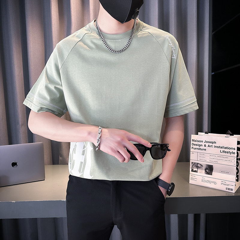 夏季薄款男士短袖潮流宽松T恤衫2024潮流男上衣 TX01-P58图片