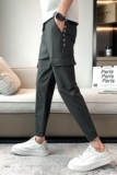 夏季男士休闲裤潮流弹力九分裤修身小脚裤社会小伙712-1-A92-P48，男装休闲裤，星座712-1