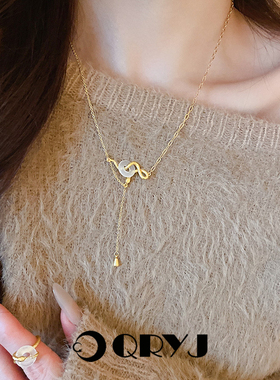 powkeen黄色灵蛇平安扣吊坠项链/戒指