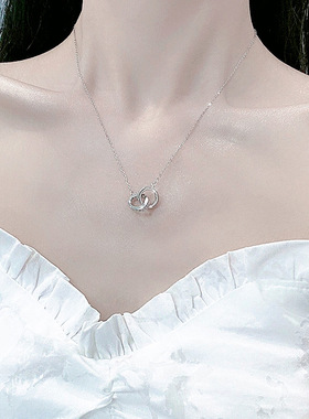 环环相扣时尚简约项链女轻奢小众高级感锁骨链