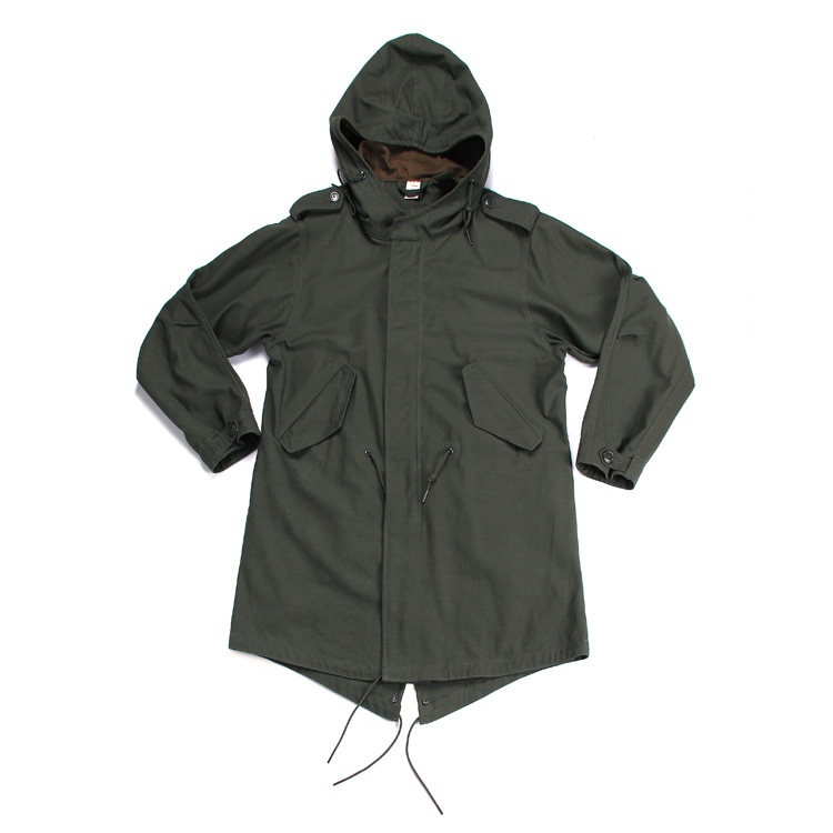 m51鱼尾风衣连帽外套美军绿复古长款宽松