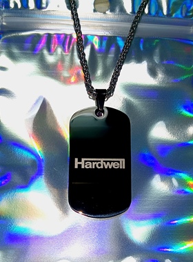 硬好hardwell百大DJ电音节周边手环情侣军牌项链硬好可以订制刻字