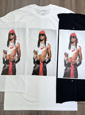 玩少卡蒂T恤PLAYBOI CARTI PHOTO TEE 人物照片印花图案 短袖TEE