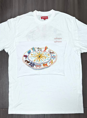 星座刺绣T恤 天花板！SS25 Zodiac S/S Top后背星座图案刺绣短袖