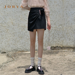 JORYA商场同款春季新款收腰钉钻不对称半身短裙M1401401