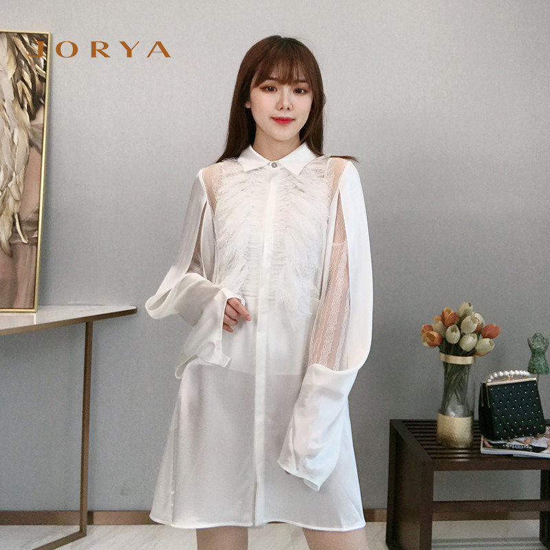 JORYA欣贺卓雅春季衬衫连衣裙上衣J8400802