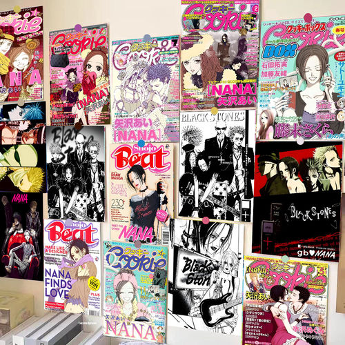 60张NANA周边海报墙贴矢泽爱复古漫画大崎娜娜房间装饰墙纸画报