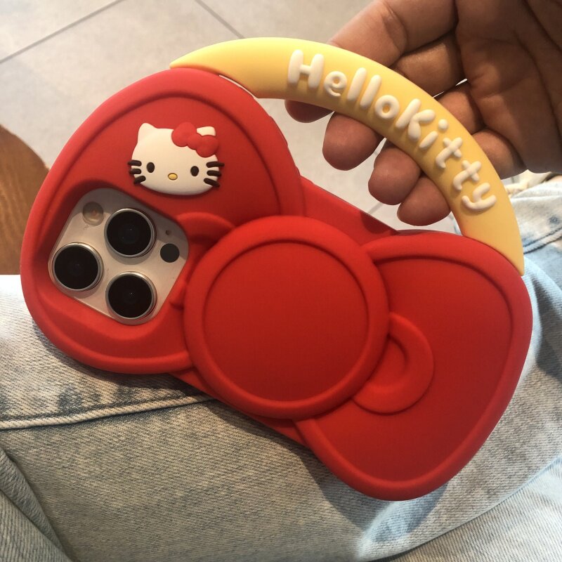 立体猫咪蝴蝶结手提包1617手机壳