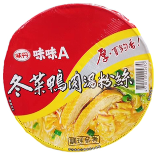 台湾泡面味丹味味A冬菜鸭肉汤粉丝60g碗装好够味泡方便面过桥粉丝