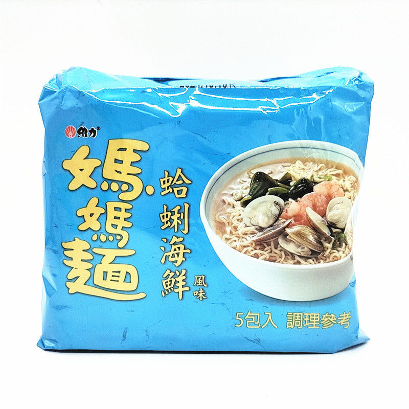包邮 台湾进口 维力妈妈面-蛤蜊海鲜风味代五合一80G*5包入