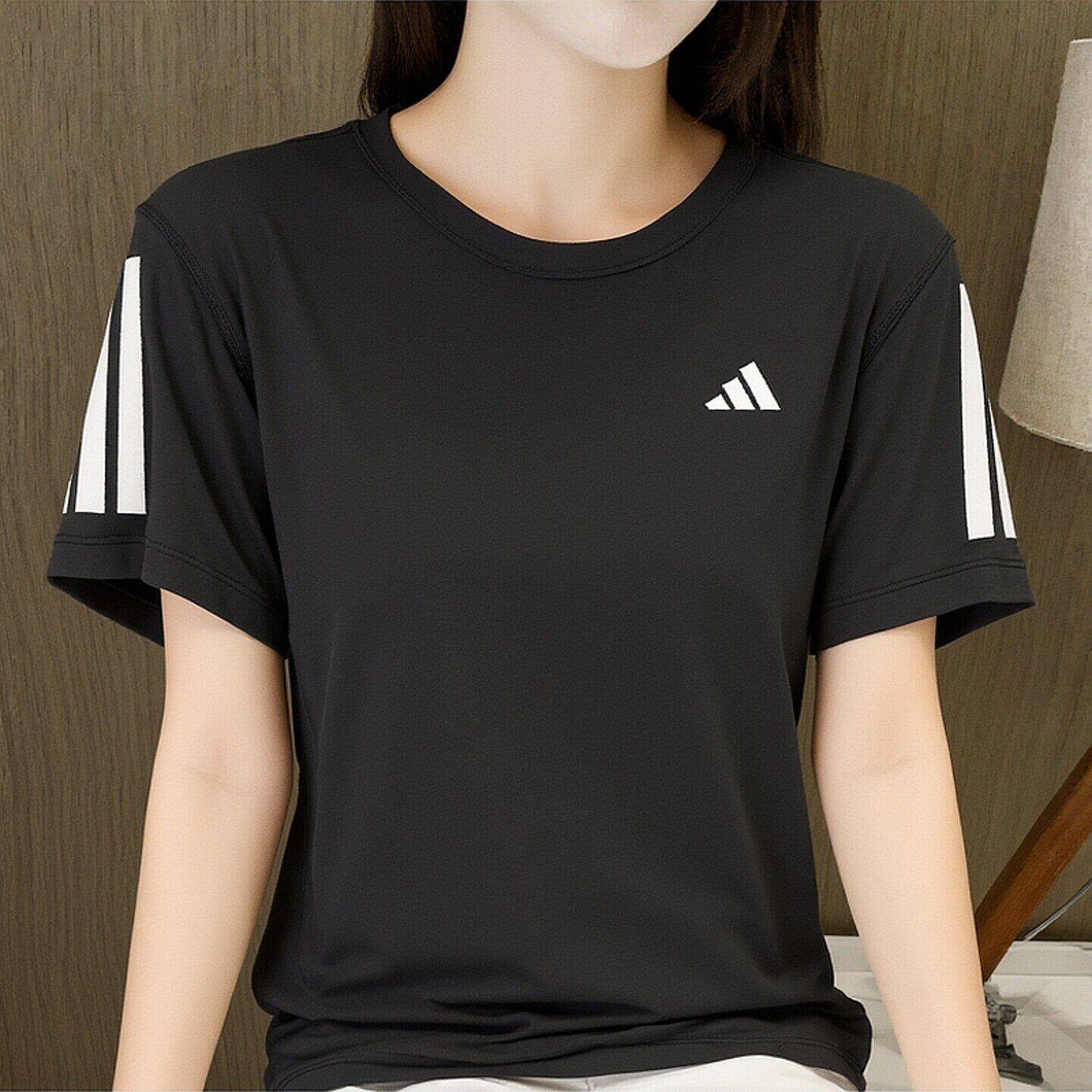 阿迪达斯短袖t恤女冰丝显
