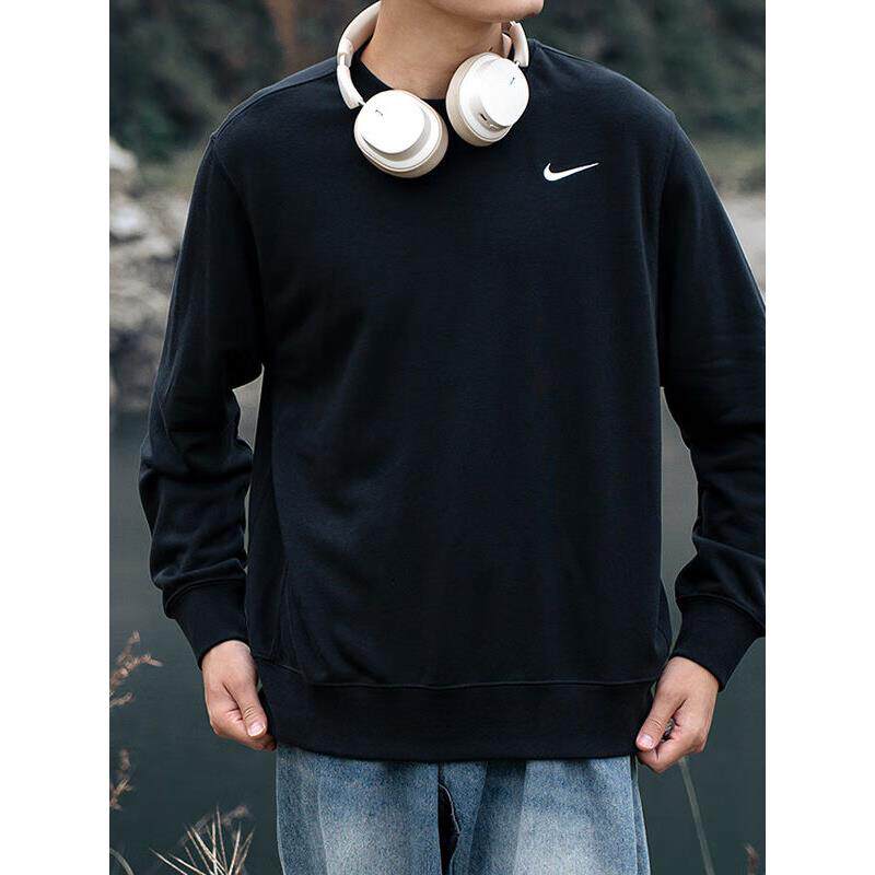 Nike耐克春季新款卫衣男子圆领上衣毛圈棉质运动装厚款外套IB8825