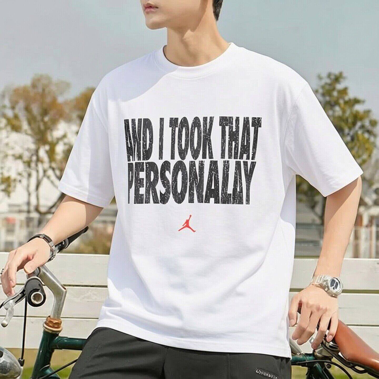NIKE耐克Jordan短袖男装新款休闲运动服透气AJ飞人纯棉健身T恤衫