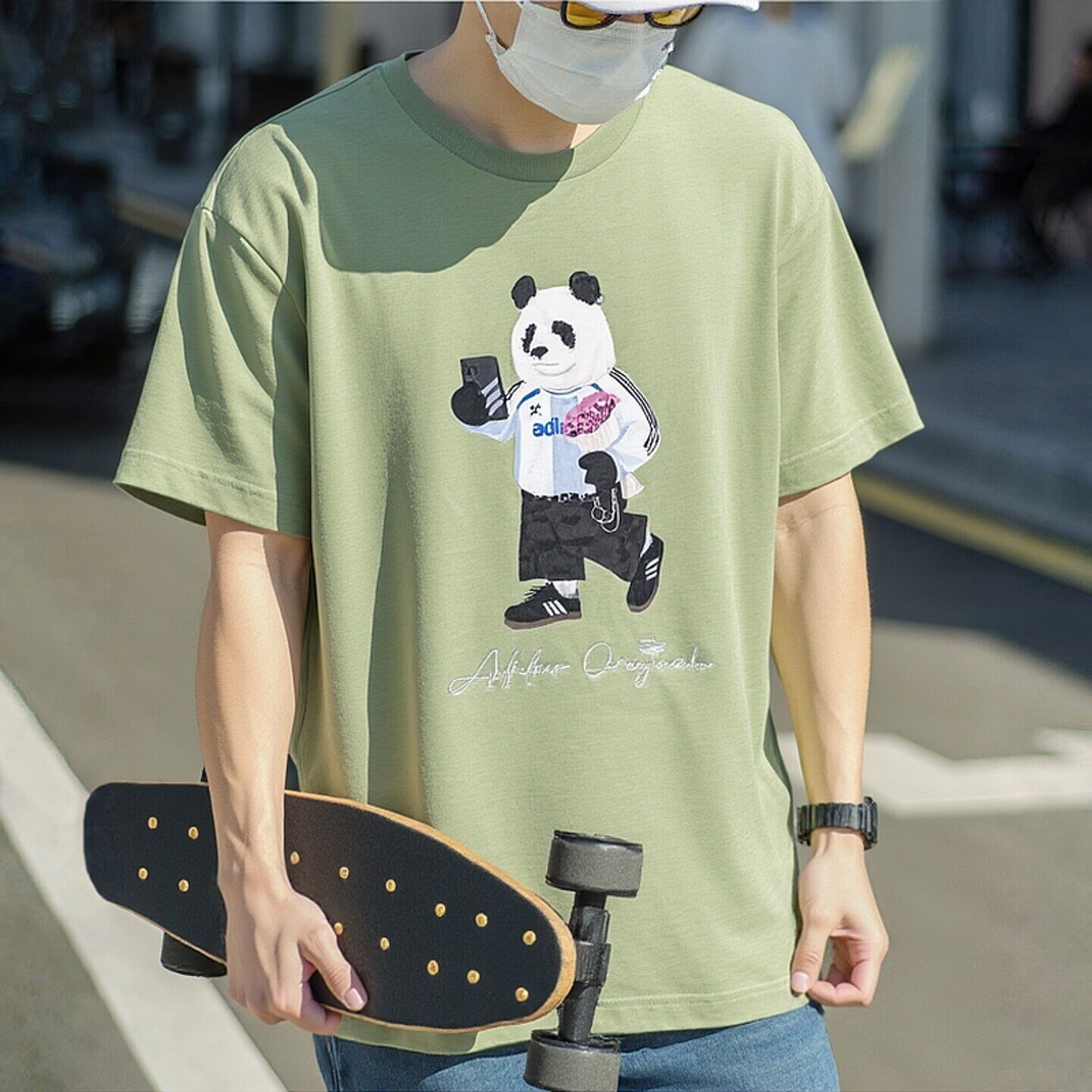 阿迪达斯三叶草短袖男夏