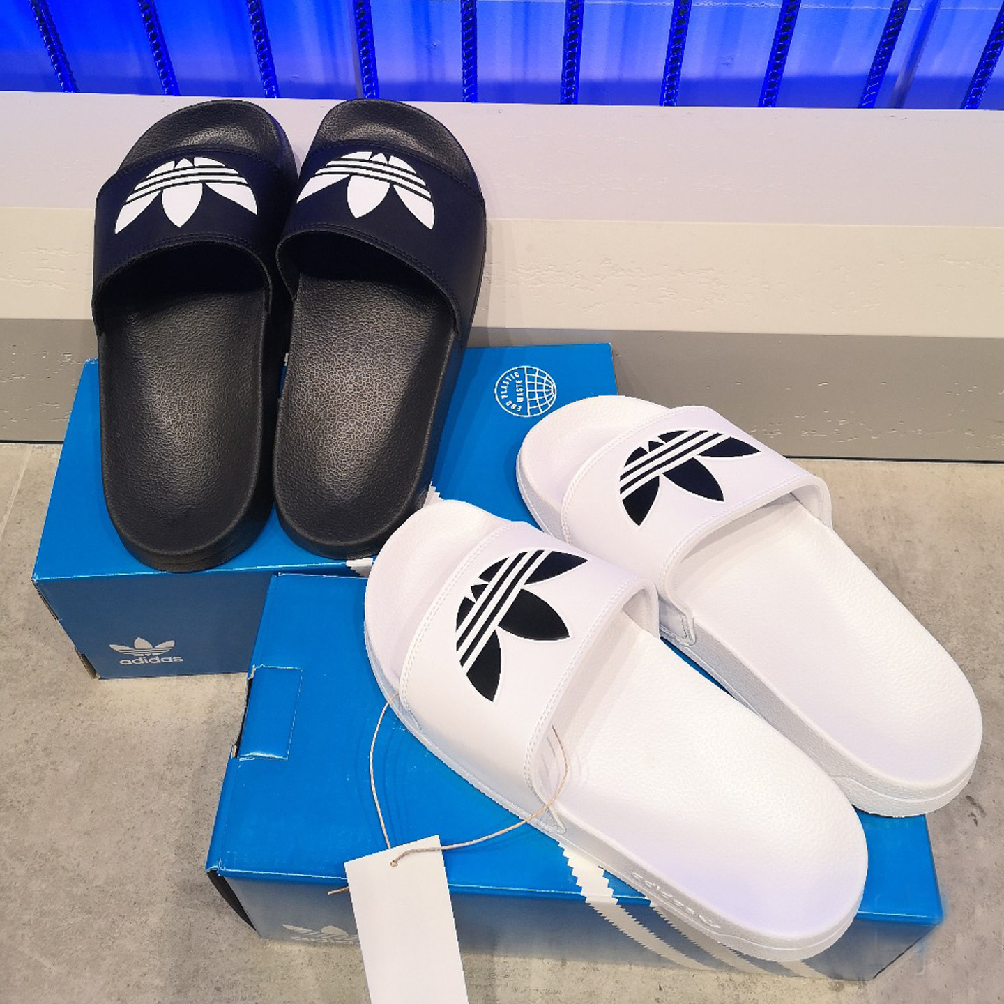 阿迪达斯三叶草拖鞋男女鞋夏季正品防滑游泳运动凉鞋女一字拖男鞋