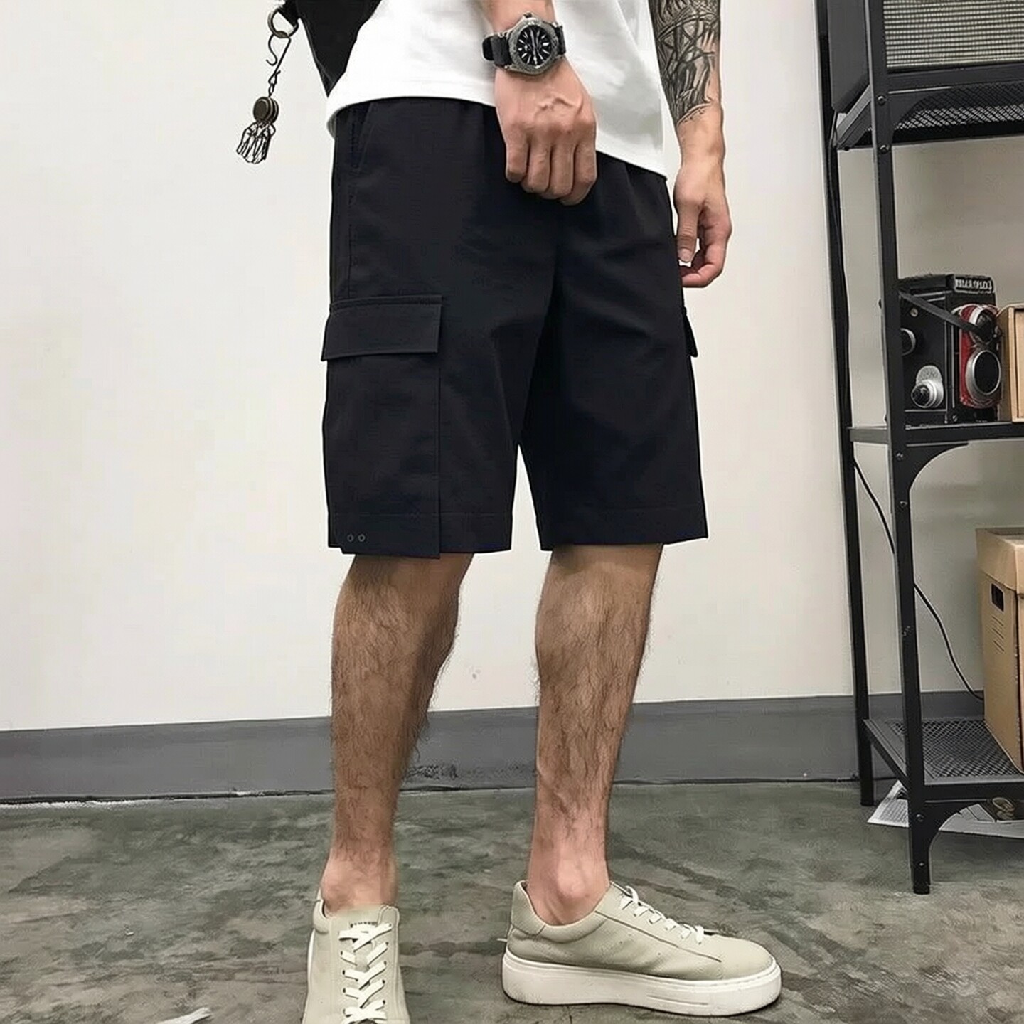 Adidas短裤男夏季正品复古美式黑色正品篮球休闲工作服男士五分裤