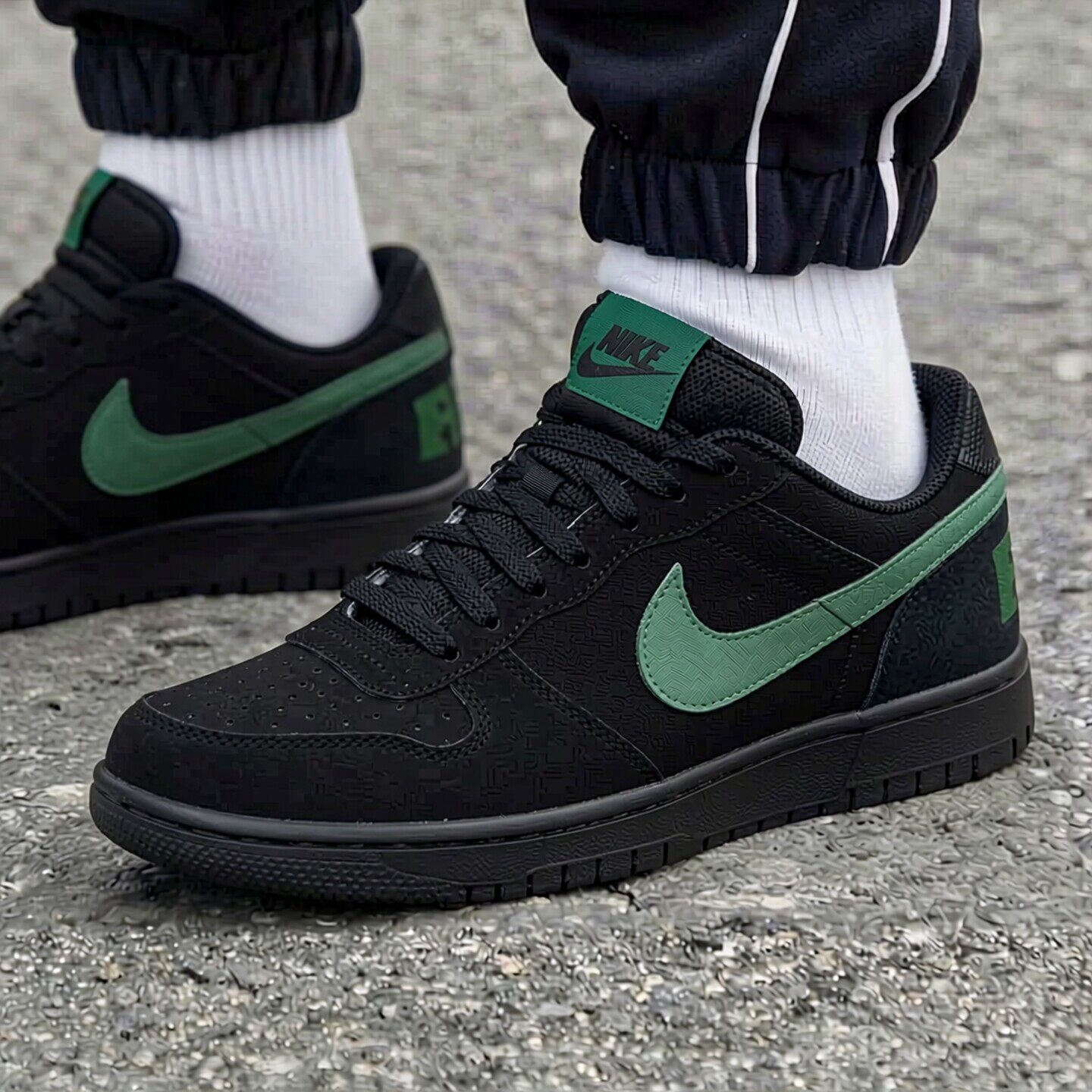 Nike耐克鞋子正品黑色板鞋2026年新款翻毛皮运动鞋厚底男鞋854166