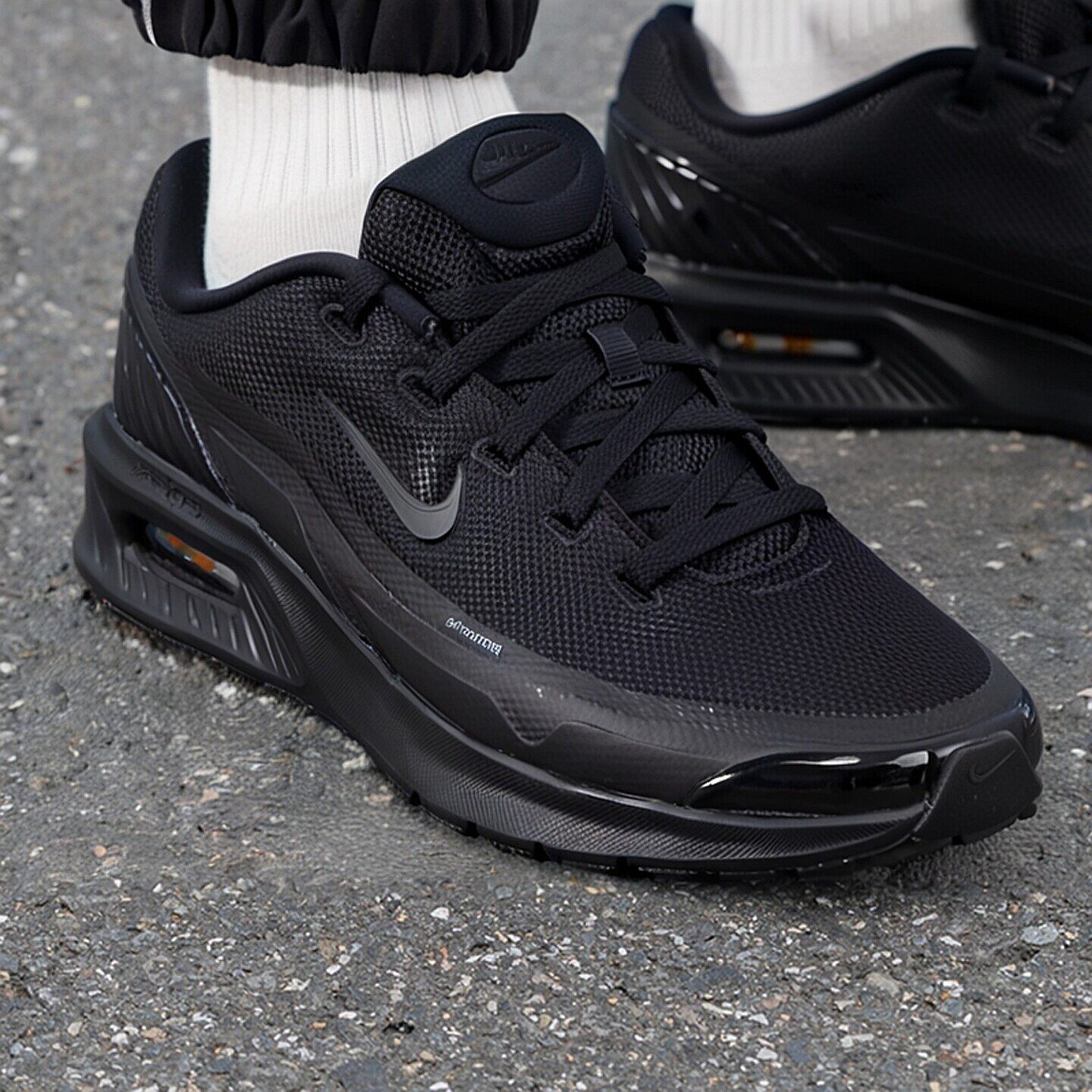 NIKE耐克黑色休闲鞋男鞋新款厚底运动鞋Air Max气垫减震跑步鞋