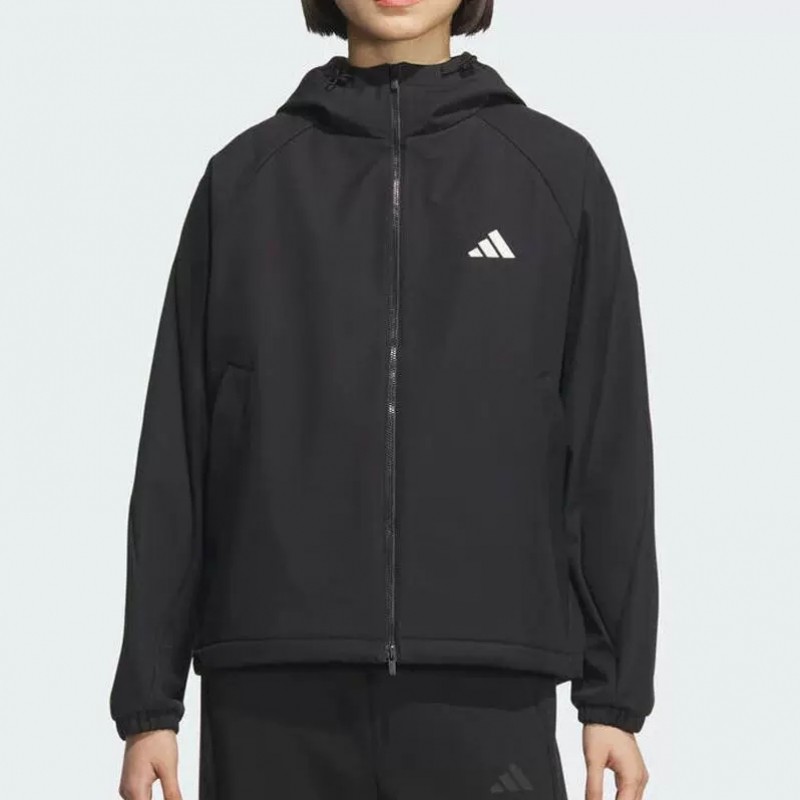 adidas阿迪女装 简约百搭休闲连帽夹克外套KC0054 JM8828 IN9475