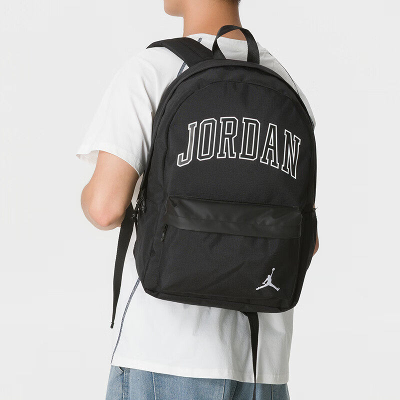 Nike耐克新款JORDAN黑色双肩包男女大容量运动休闲书包潮流时尚
