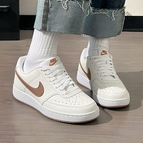 Nike耐克鞋子COURT VISION运动鞋新款皮面板鞋轻便女鞋透气休闲鞋