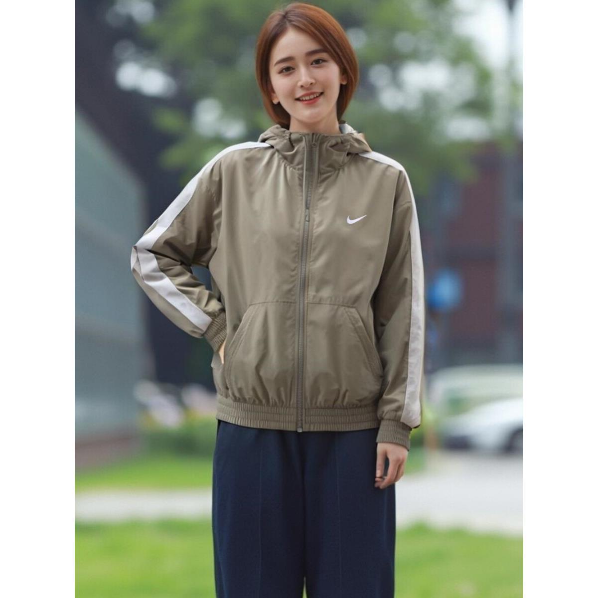 Nike耐克外套正品薄款连帽夹克女跑步透气运动装正品正品防风上衣