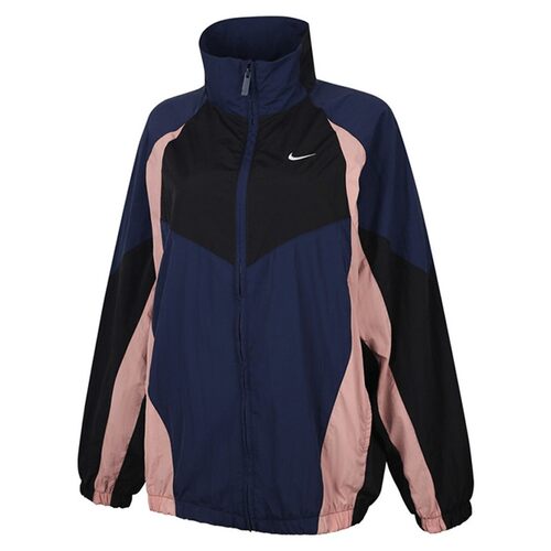 Nike耐克女装 运动休闲拼接舒适百搭立领夹克外套 HV4030-410