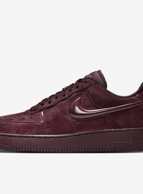 Nike/耐克正品Air Force 1女士运动低帮翻毛皮休闲鞋HV4406-600