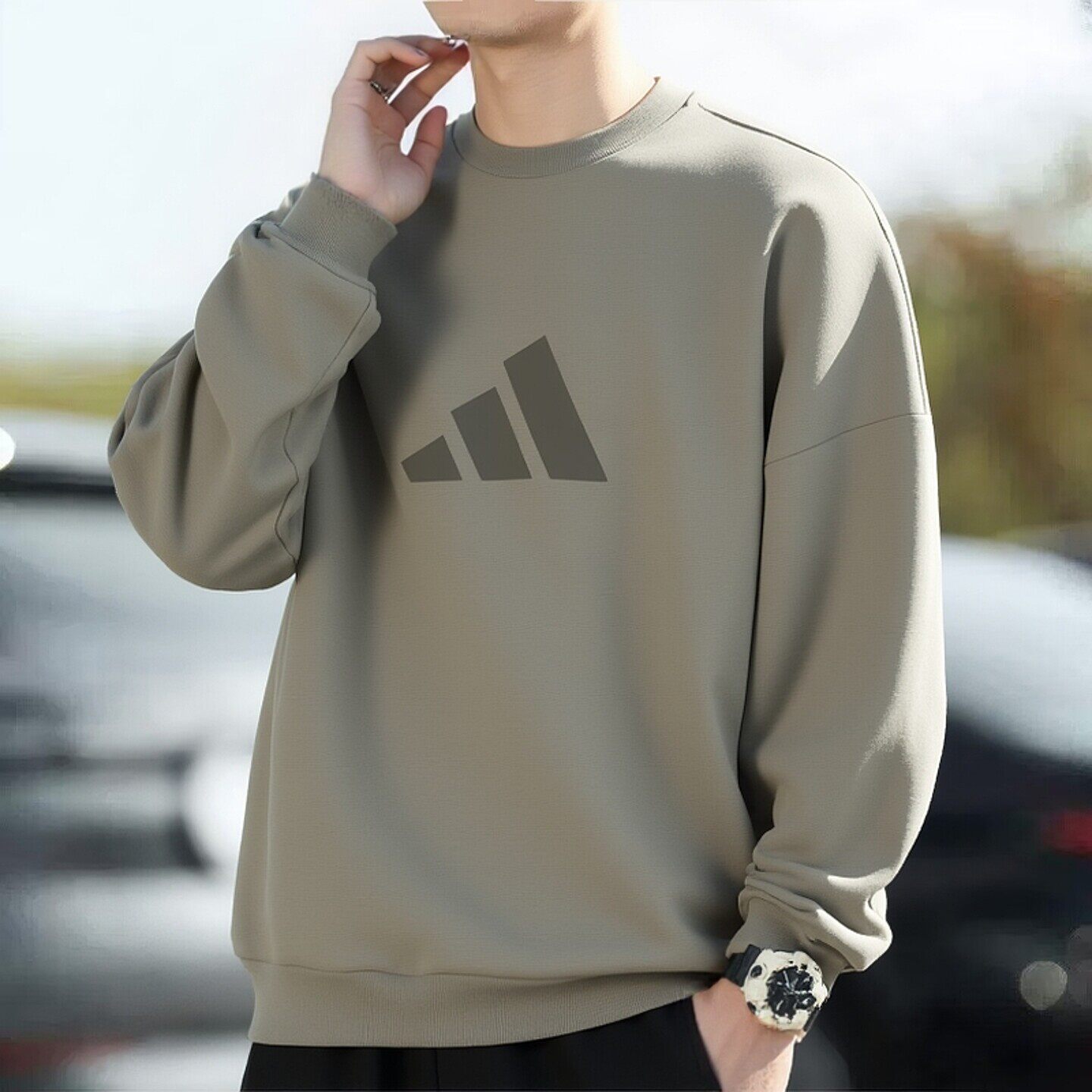 阿迪达斯运动卫衣男装秋季新款跑步健身训练服休闲卫衣时尚套头衫