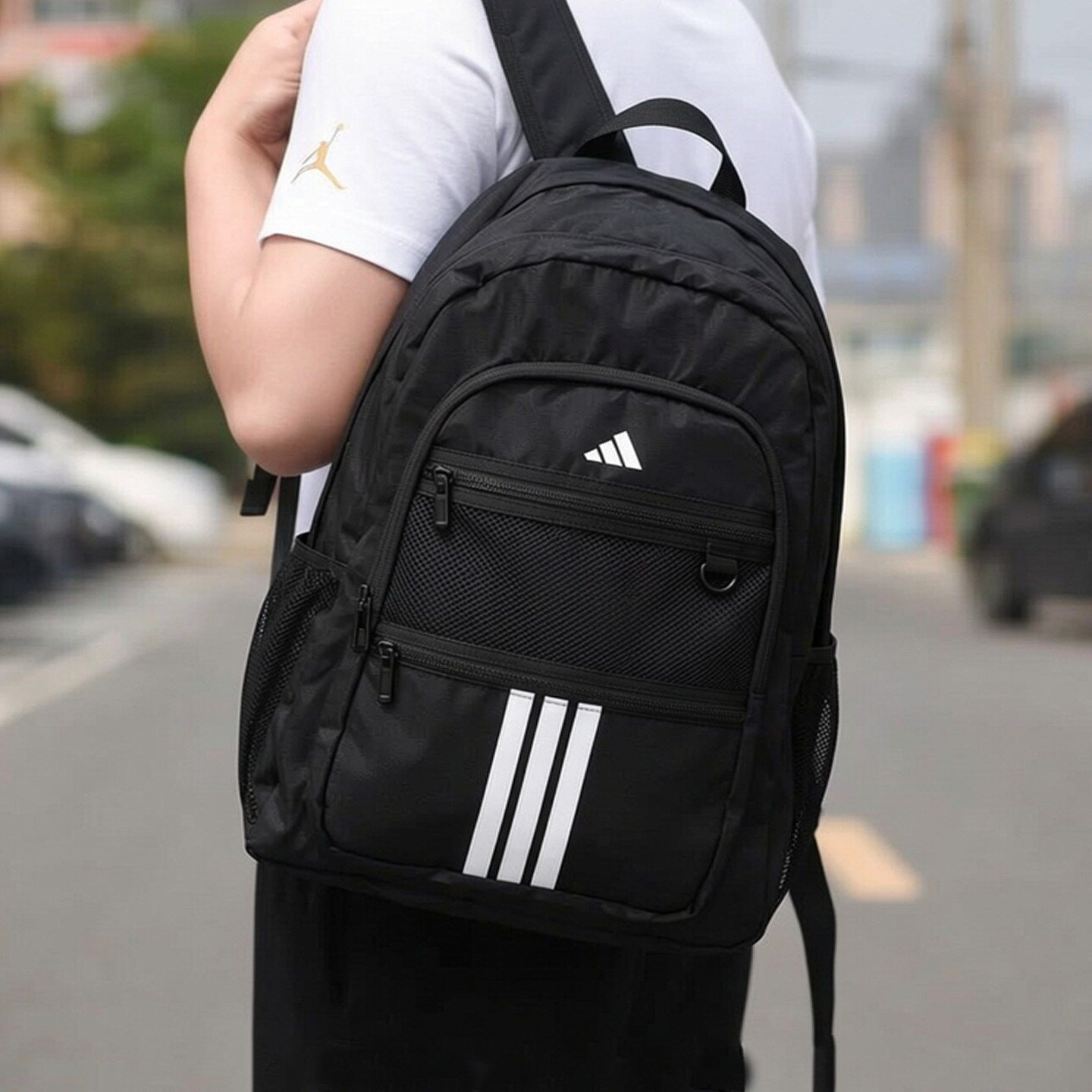 Adidas双肩包男女正品大容量电脑旅行户外运动包通勤揹包男书包