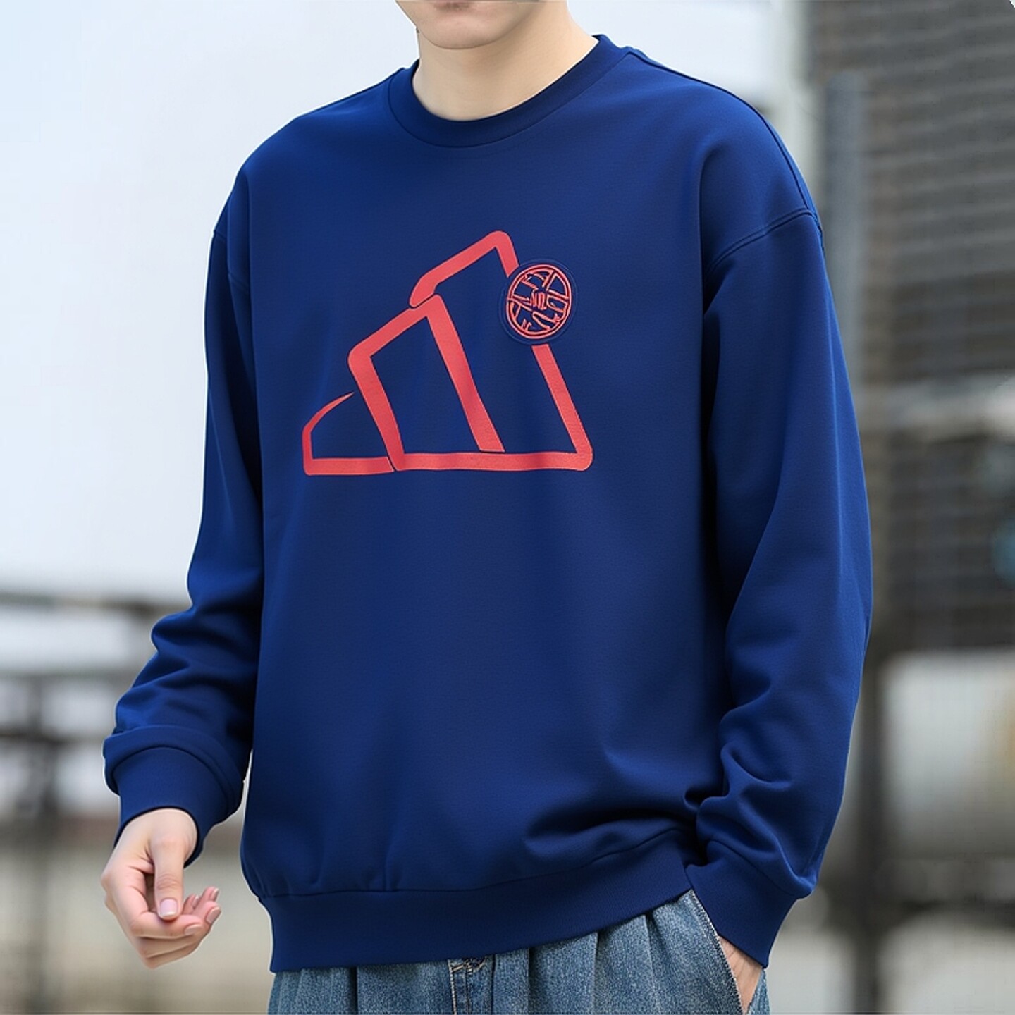 Adidas卫衣男秋冬新款宽