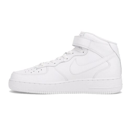 耐克AIR FORCE 1 MID AF1纯白空军一号男中帮休闲板鞋CW2289-111