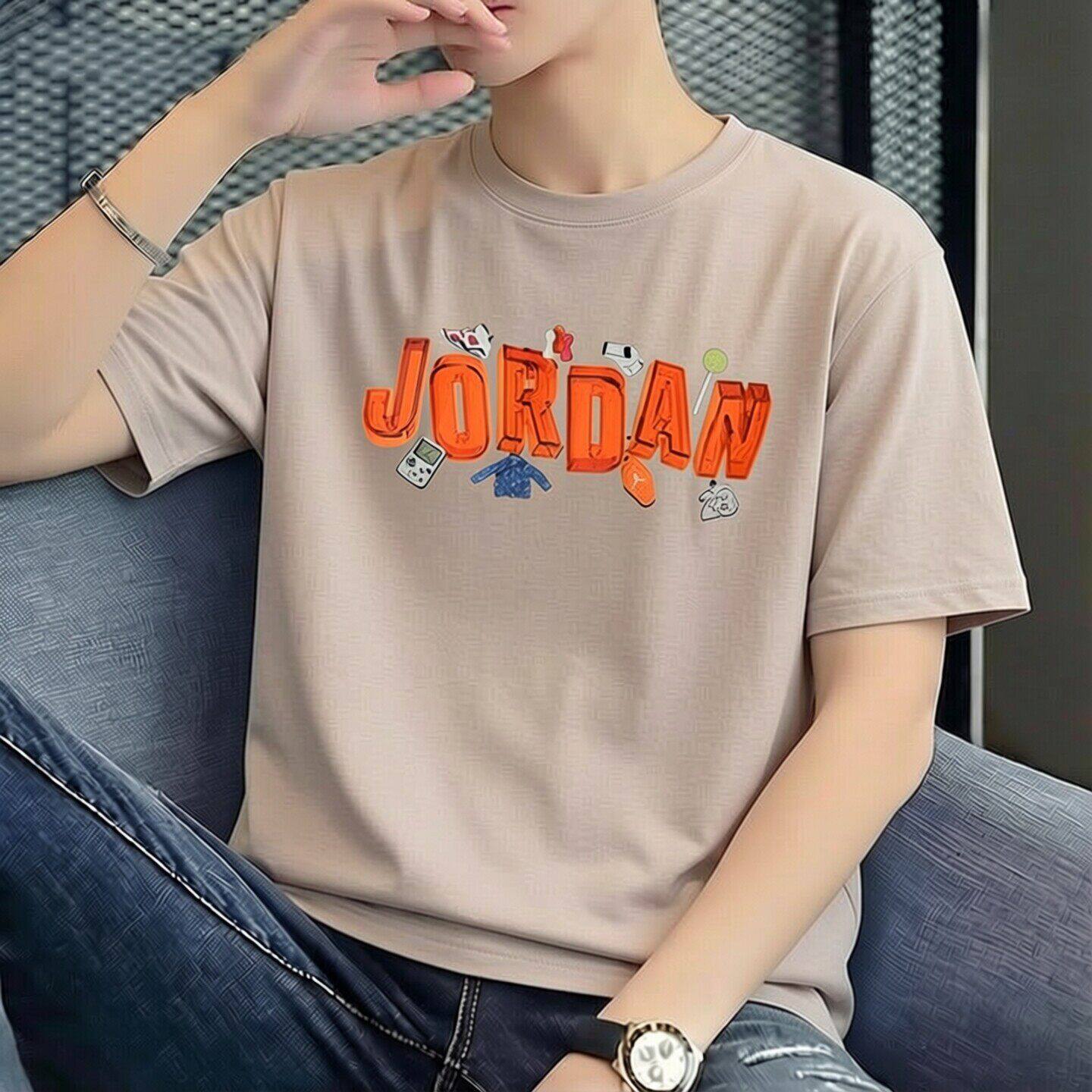 Jordan乔丹2026年新款纯棉短袖AJ篮球T恤男士健身上衣运动训练服