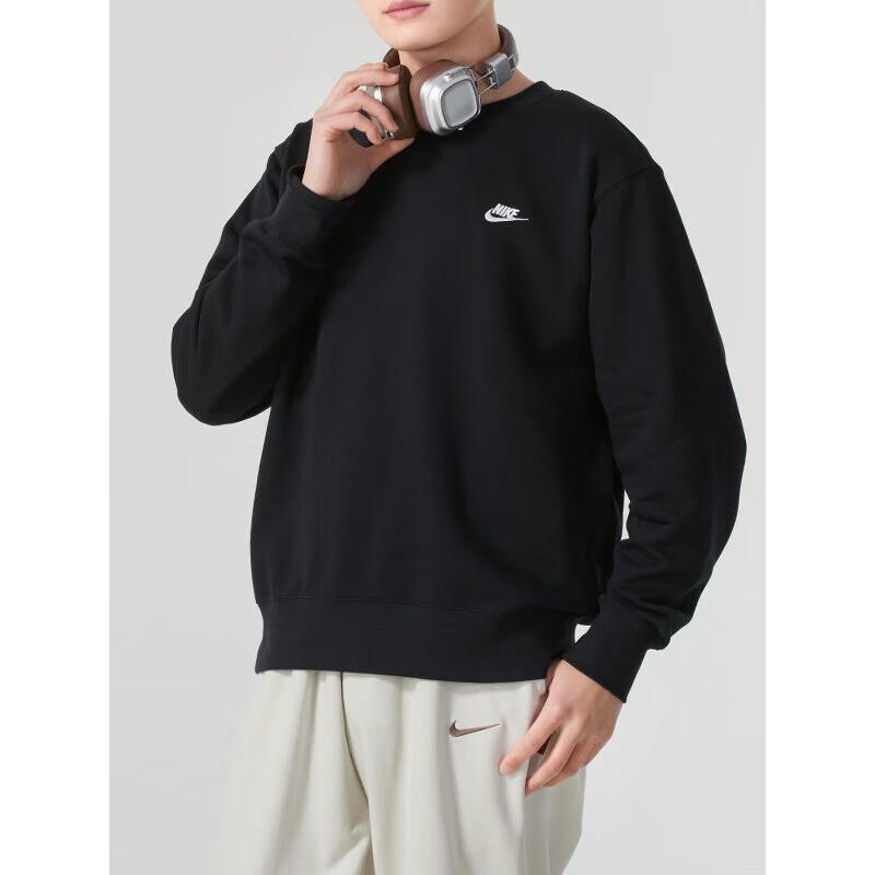 耐克Nike卫衣外套男士篮球运动服防风保暖宽松圆领休闲套头衫上衣