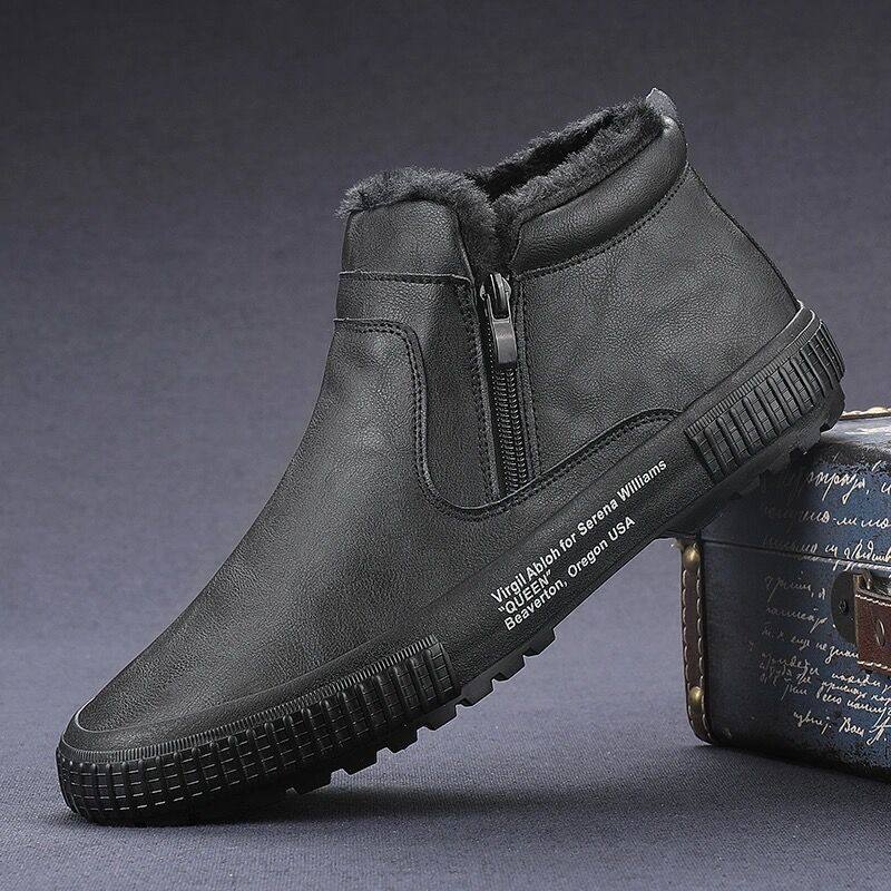 冬季加绒加厚保暖男士棉鞋2023新款韩版雪地靴高帮男款东北大棉鞋