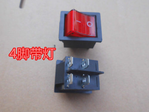 电饼铛开关 船型开关4脚 双排开关单柄按键钮双控制双开关配件
