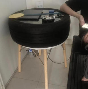 轮胎桌加固桌腿茶几桌腿学习圆书电脑桌支撑脚增加高架配件实木质