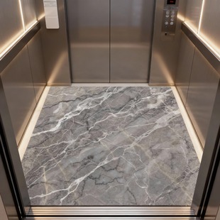 定做2026新款仿大理石电梯轿厢地垫地板革防水防滑耐磨地板贴PVC