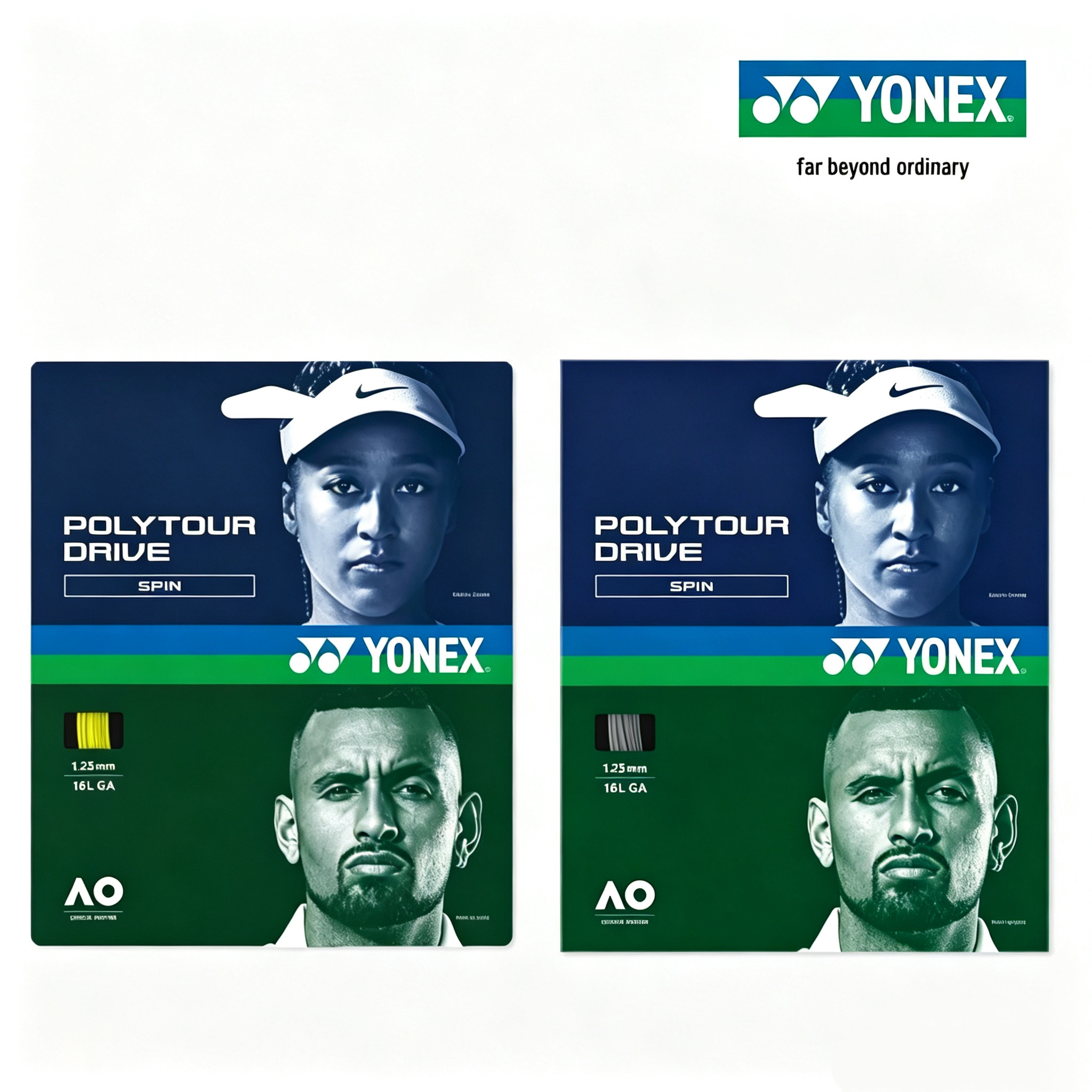YONEX尤尼克斯网球线POLYTOUR DRIVE 硬线专业球拍线耐打控球旋转 - 实物图
