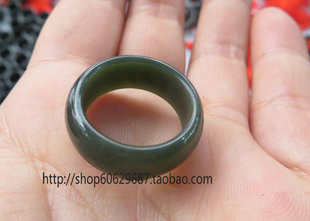 和田玉青玉戒指 指环 黑青玉扳指 男士女士通用