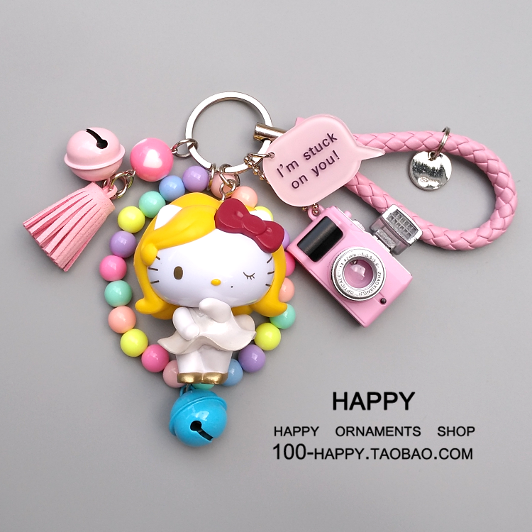Hello Kitty kitty Small bell Leather automobile Key buckle Bag Pendant Friend gifts key decorate lovelyin the Festive supplies/Gift , Gift ideas , Keychain  category - from Buy2taobao.com to provide professional Taobao agent buy service