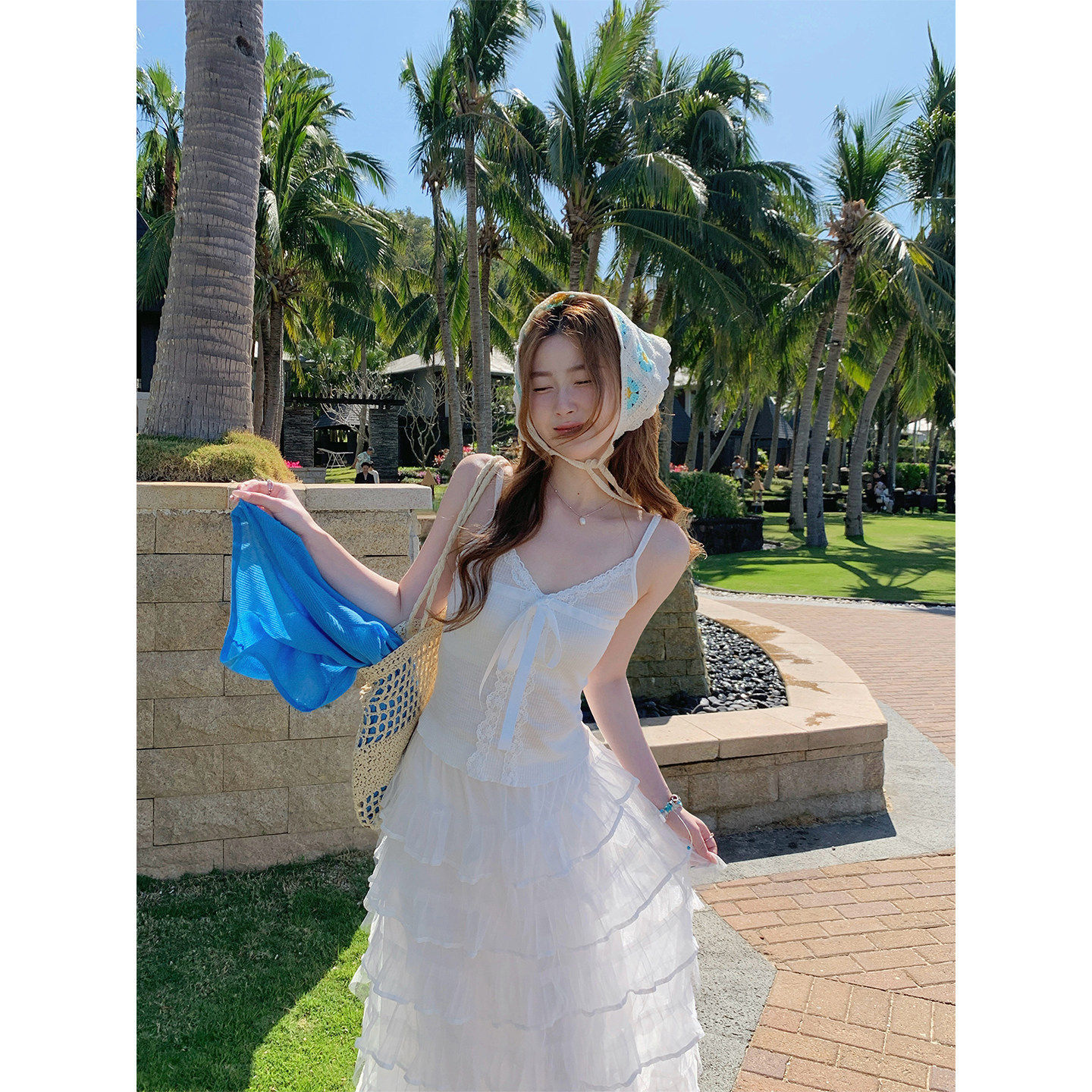 山姆优选蕾丝花边吊带背心女内搭夏新款外搭开衫设计感绝美巨好看