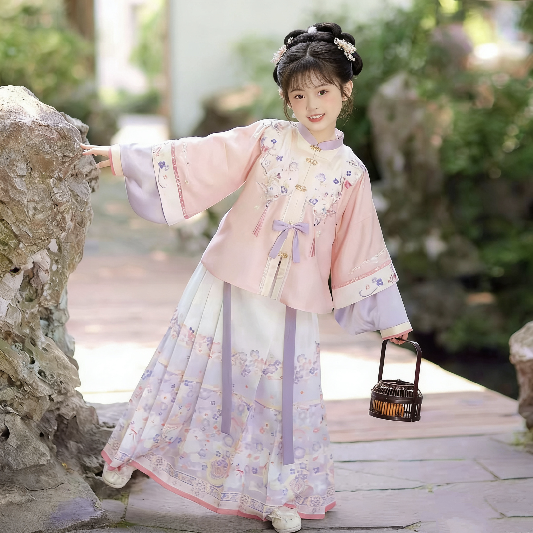 女童汉服2026春秋季儿童古风超仙马面裙套装女宝国风长裙唐装套装