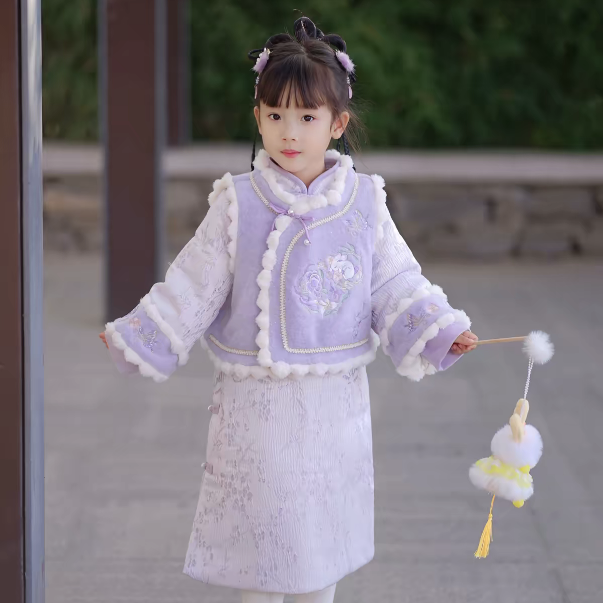 女童汉服2026冬装儿童新中式国风超仙旗袍宝宝加厚古装女孩拜年服