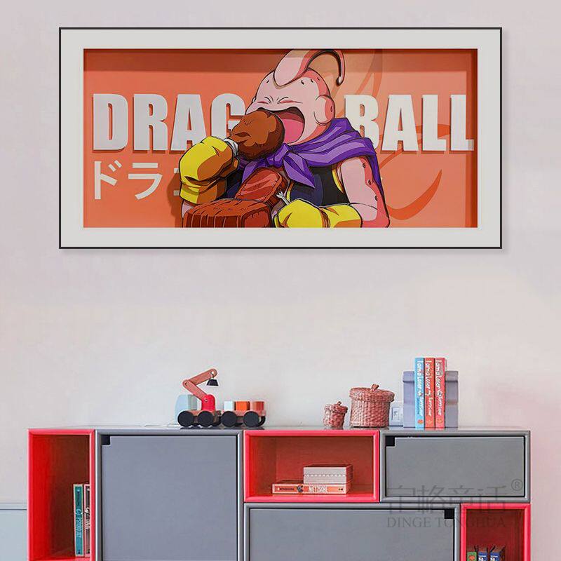 七龙珠动漫挂画儿童房卧室工作室装饰画客厅餐厅魔人胖布欧壁画