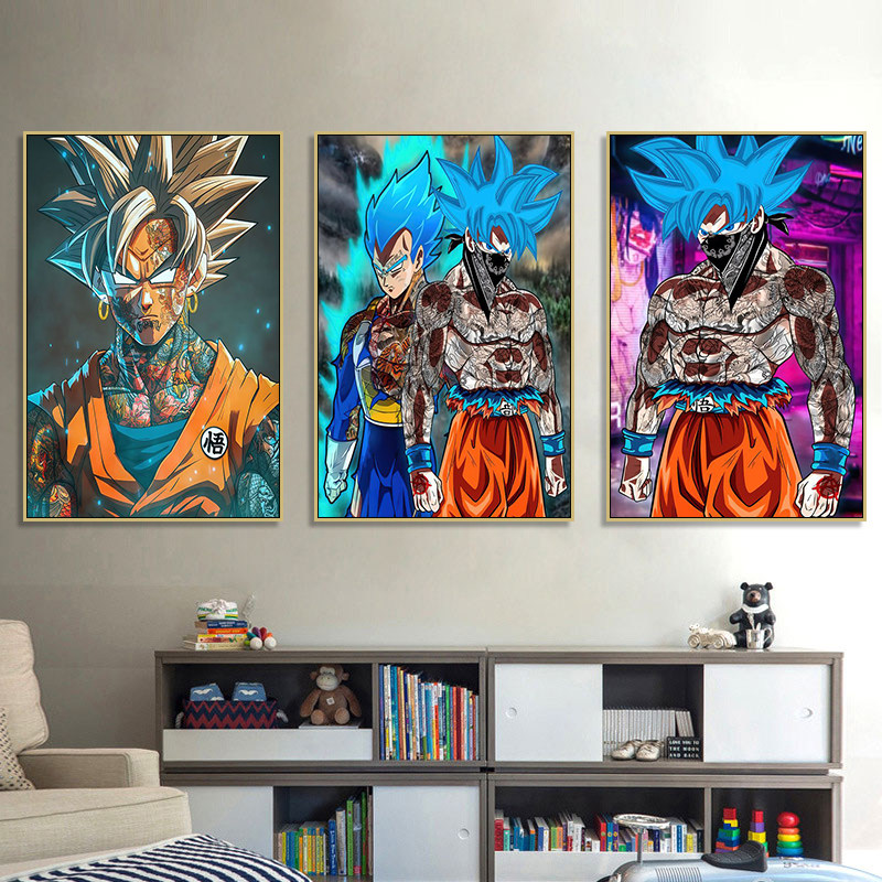 恶搞卡通人物装饰画网吧电竞房波普风纹身艺术挂画酒吧潮流壁画