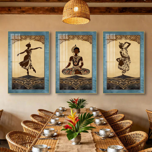 东南亚泰式舞蹈人物装饰画泰国餐厅 SPA 馆挂画民族风情禅意壁画