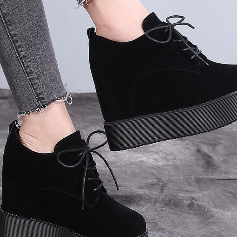 磨砂皮内增高11厘米皮鞋舒服